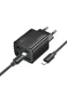 СЗУ Hoco N56 Fundador PD30W four-port (2C2A) + Type-C to Lightning Black