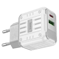 СЗУ Hoco C135A Rock PD20W+QC3.0 (1USB-A/1USB-C) White
