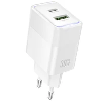СЗУ Hoco CS112A Lounge PD30W+QC3.0 (1USB-A/1C) White