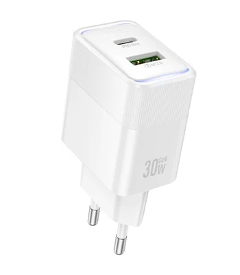 СЗУ Hoco CS112A Lounge PD30W+QC3.0 (1USB-A/1C) White