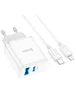 СЗУ HOCO C105A Stage PD20W+QC3.0 + Type-C to Lightning White