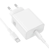 СЗУ Borofone BA109A Star PD40W (1USB-C) + кабель Type-C to Type-C White