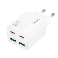 СЗУ Hoco N56 Fundador PD30W four-port (2USB-A/2C) White