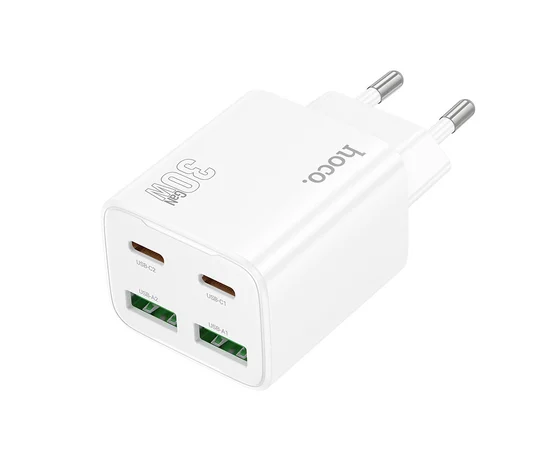 СЗУ Hoco N56 Fundador PD30W four-port (2USB-A/2C) White