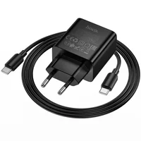СЗУ Hoco N77 Star PD45W (1USB-C) + кабель Type-C to Type-C Black