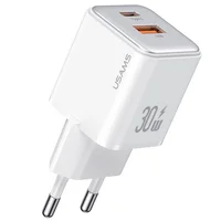 СЗУ Usams US-CC189 PD30W + QC3.0 A+C X-ron Series White