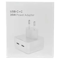 СЗУ 35W Dual Mini Power Adapter for Apple (2USB-C) (AA) (box) White