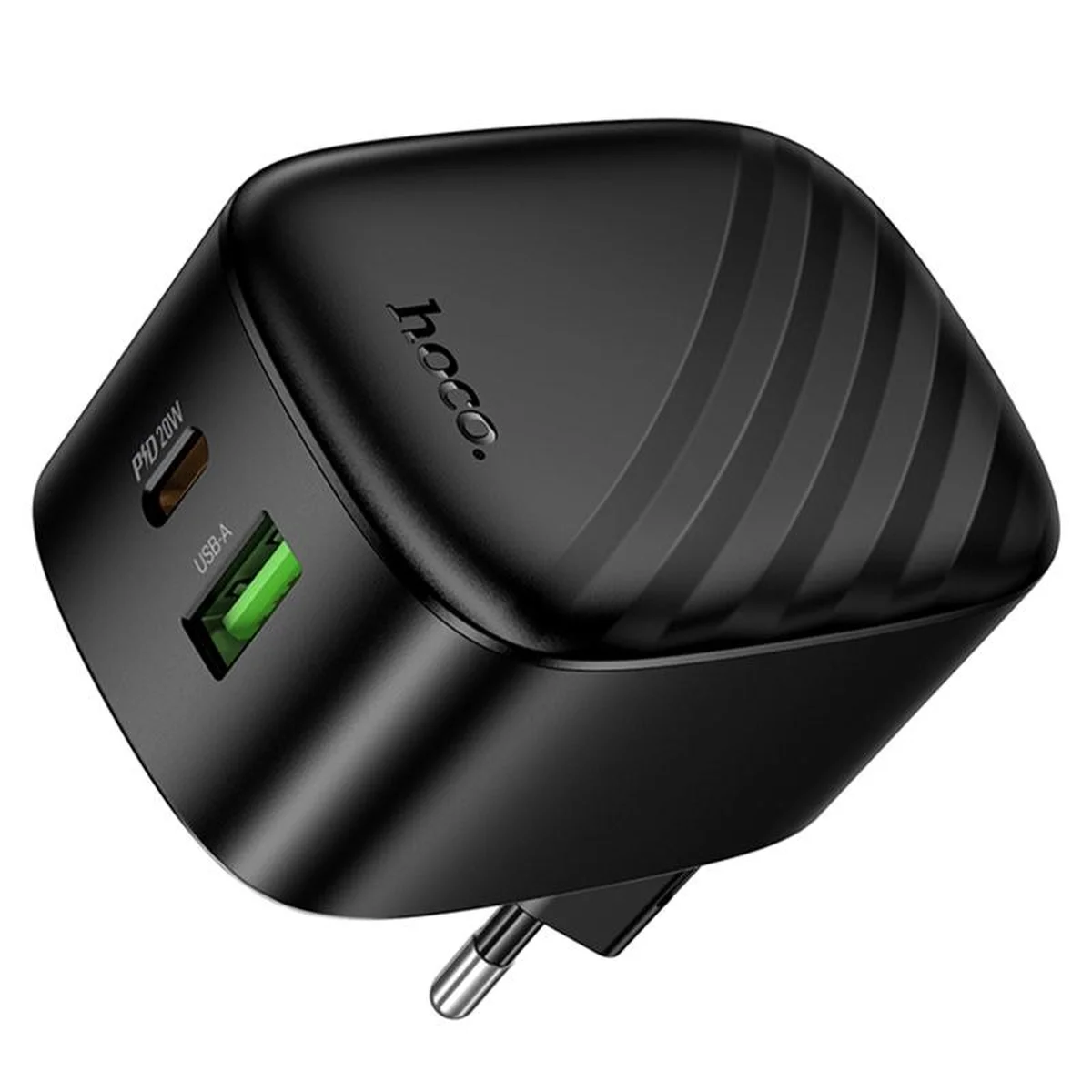 СЗУ Hoco CS101A Folding PD20W+QC3.0 (1USB-A/1C) Black