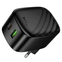 СЗУ Hoco CS101A Folding PD20W+QC3.0 (1USB-A/1C) Black