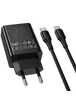 СЗУ Hoco CS95A Leader PD30W+QC3.0 (1USB-A/1C) + кабель Type-C to Type-C Black