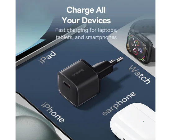 СЗУ Baseus GaN5S OS 1C 20W (P10162503) Cluster Black