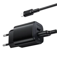 СЗУ Borofone BAS81A Star 10.5W (2USB-A) + кабель USB to Lightning Black