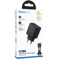 СЗУ Hoco N83 Profit PD40W (1USB-C) + кабель Type-C to Type-C Black