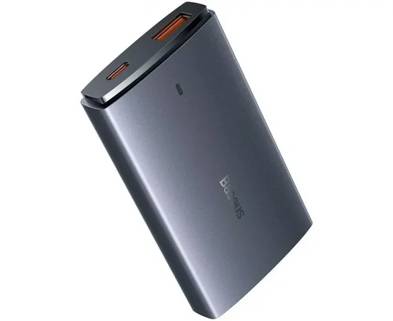 СЗУ Baseus GaN5 Pro Ultra-Slim 65W Type-C+USB + Type-C to Type-C 100W (1m) (CCGP15011) Gray