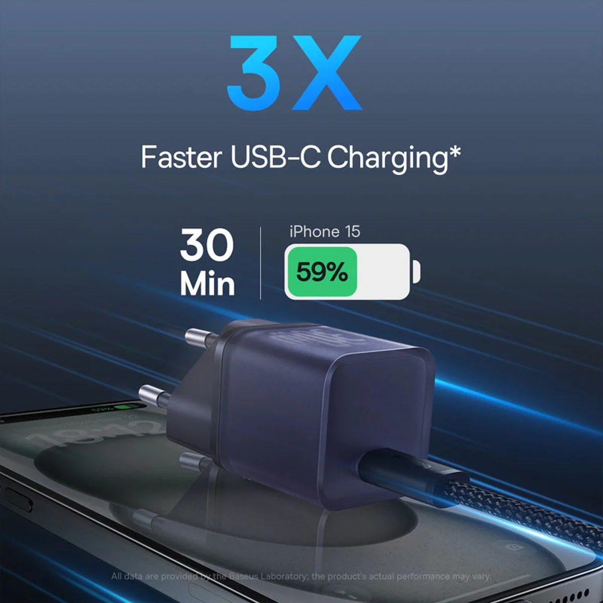 СЗУ Baseus GaN5S OS 1C 30W (P10162504) Midnight Purple