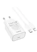 СЗУ Hoco C143A Benefit PD20W (1USB-C) + кабель Type-C to Lightning White