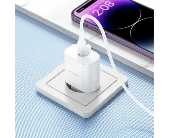 СЗУ Borofone BA82A Platinum PD25W (1USB-C) White