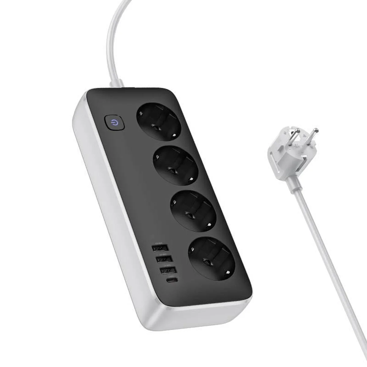 Удлинитель Hoco AC21 Sunlight 4-bit (1C/3A/4xSocket) (1.5m) White