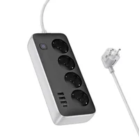 Удлинитель Hoco AC21 Sunlight 4-bit (1C/3A/4xSocket) (1.5m) White