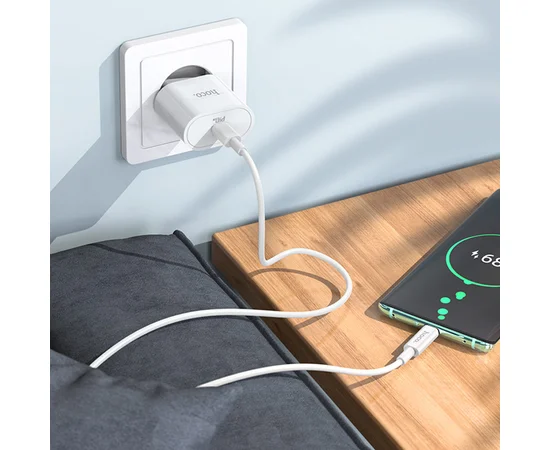 СЗУ Hoco C94A Metro PD20W (1C) + Type-C to Type-C White