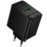 СЗУ Borofone BAS16A Erudite PD45W+QC3.0 (1USB-A/1C) Black