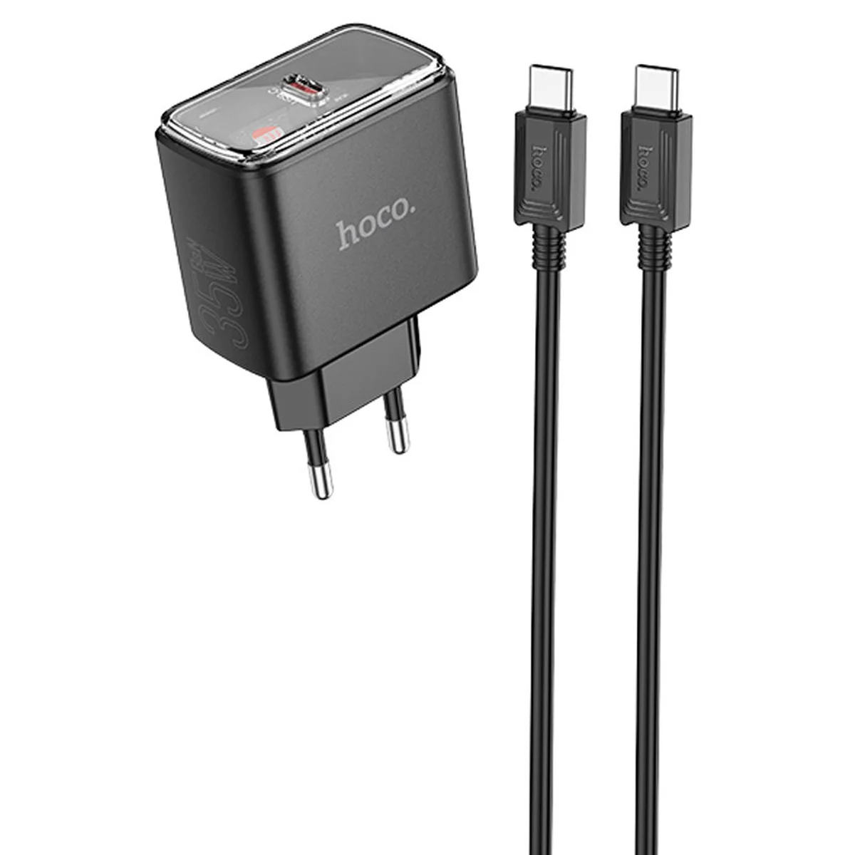 СЗУ Hoco CS41A Smart PD35W (1C) + Type-C to Type-C Black