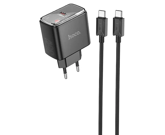 СЗУ Hoco CS41A Smart PD35W (1C) + Type-C to Type-C Black
