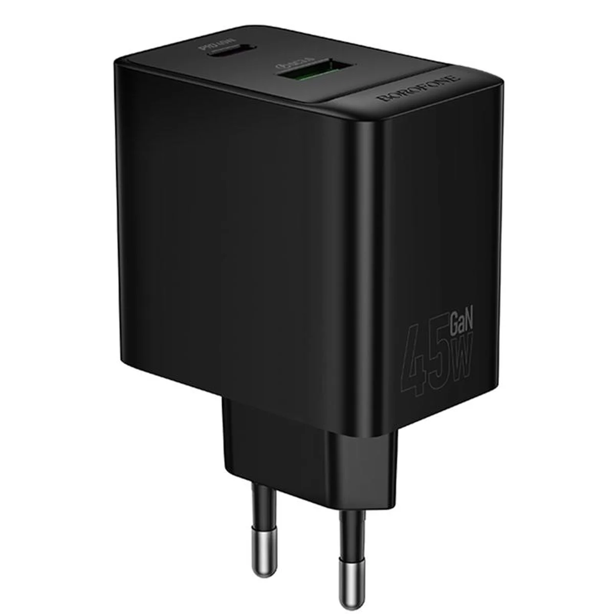 СЗУ Borofone BAS16A Erudite PD45W+QC3.0 (1USB-A/1C) Black
