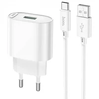 СЗУ HOCO C109A Fighter QC3.0 + Type-C White