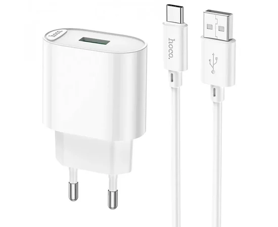 СЗУ HOCO C109A Fighter QC3.0 + Type-C White