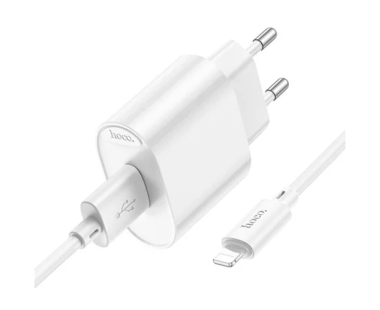 СЗУ Hoco C109A Fighter 10.5W (1USB-A) + кабель USB to Lightning White