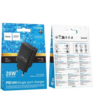 СЗУ Hoco CS93A Leader 20W (1USB-C) Black