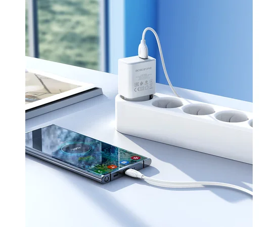 СЗУ Borofone BA66A QC3.0 (1USB-A) White