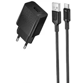 СЗУ Borofone BAS71A Source 10.5W (1USB-A) + кабель USB для Type-C Black