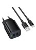 СЗУ Borofone BAS81A Star 10.5W (2USB-A) + кабель USB to Type-C Black