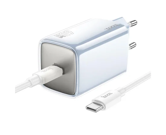 СЗУ Hoco N48 Glorious PD65W (1USB-C) + кабель Type-C to Type-C Blue