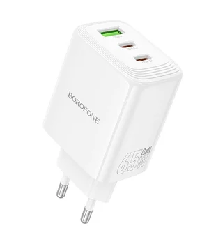 СЗУ Borofone BN32 Cargador PD65W (1USB-A/2C) White