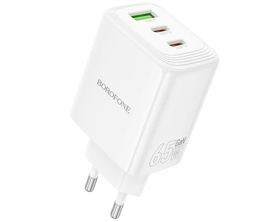 СЗУ Borofone BN32 Cargador PD65W (1USB-A/2C) White