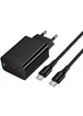 СЗУ Hoco CS93A Leader PD20W (1USB-C) + кабель Type-C to Type-C Black