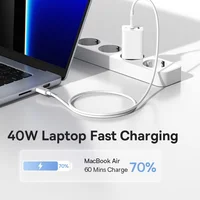 СЗУ Baseus GaN5 Pro OS + Type-C to Type-C 40W (CCGP18010) White