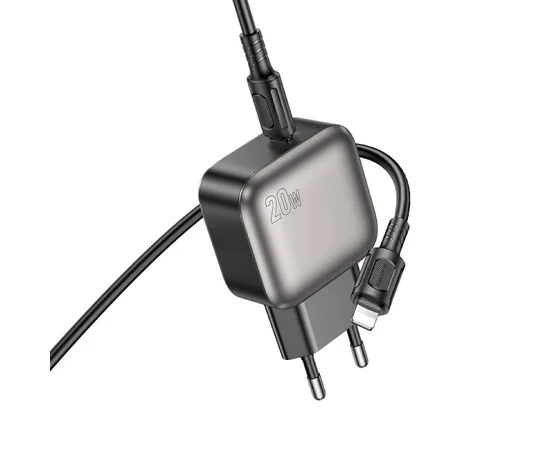 СЗУ Borofone BAS53A Absolute PD20W (1USB-C) + кабель Type-C to Lightning Black