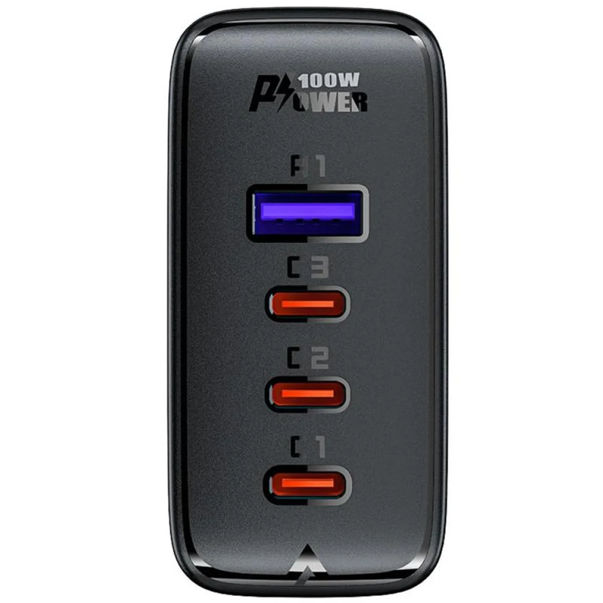 СЗУ Acefast A37 PD100W+QC3.0 GaN (1USB-A/3C) + кабель Type-C to Type-C 2m Black