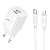 СЗУ Hoco C149A Charm PD30W+QC3.0 + Type-C to Lightning White