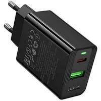 СЗУ Hoco CS94A Leader PD20W+QC3.0 (1USB-A/1C) Black