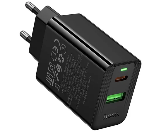 СЗУ Hoco CS94A Leader PD20W+QC3.0 (1USB-A/1C) Black