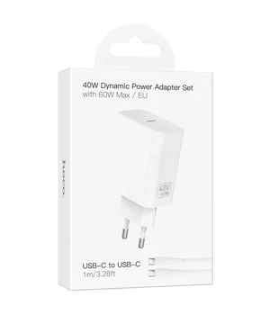 СЗУ Hoco C162A Source PD40W (1USB-C) + кабель Type-C to Type-C White