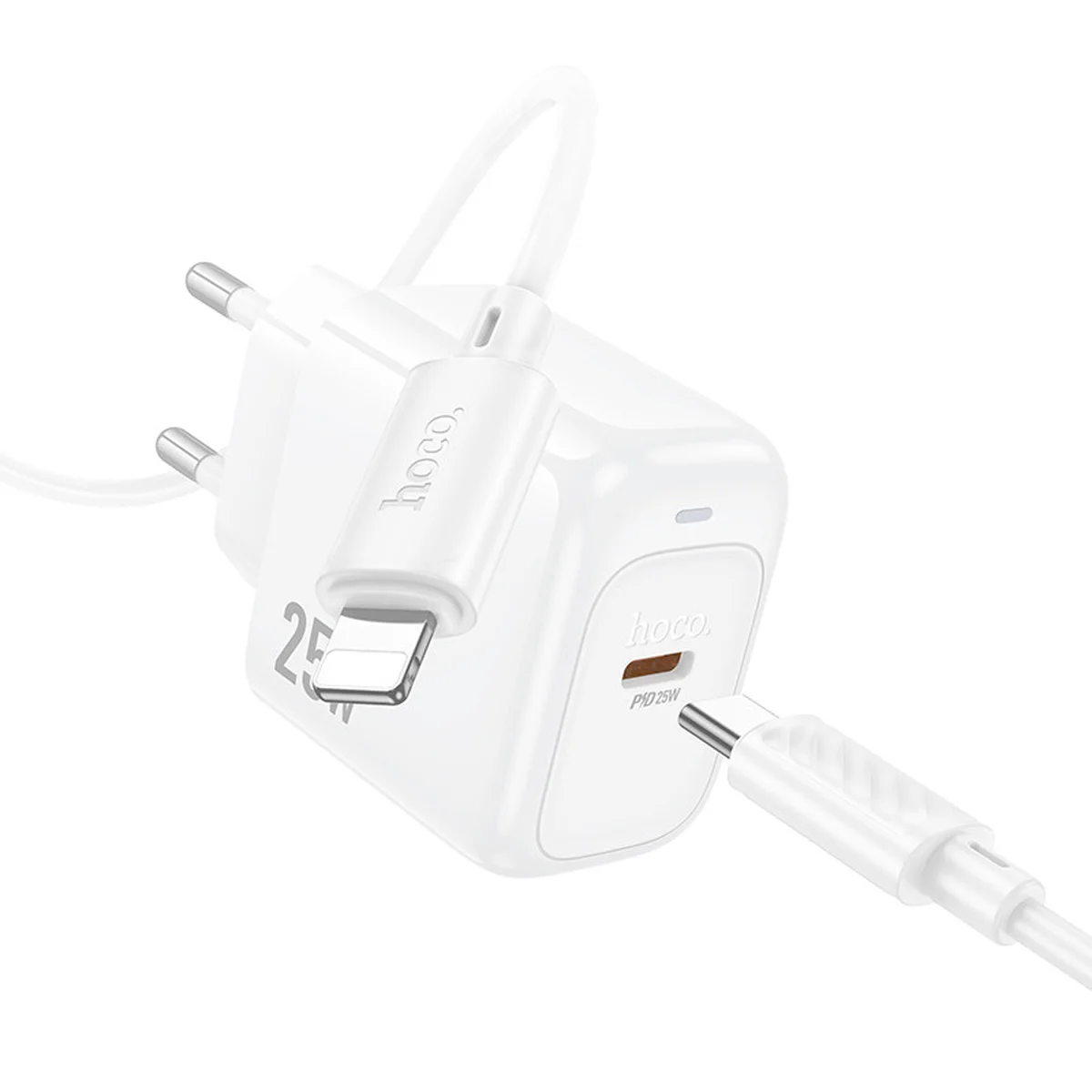СЗУ Hoco CS53A Surplus PD25W (1USB-C) + Type-C to Lightning White