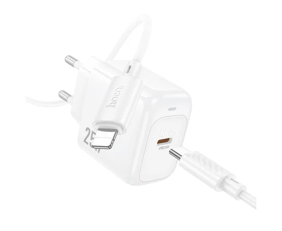 СЗУ Hoco CS53A Surplus PD25W (1USB-C) + Type-C to Lightning White