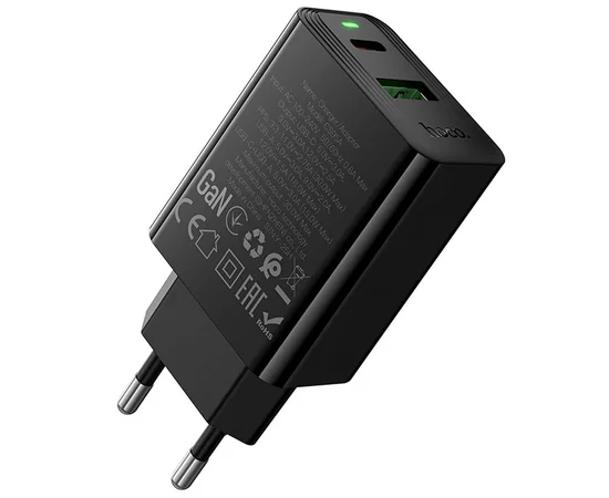 СЗУ Hoco CS95A Leader PD30W+QC3.0 (1USB-A/1C) Black