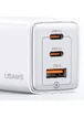 СЗУ Usams US-CC180 65W ACC 3 Ports GaN Sandru series White